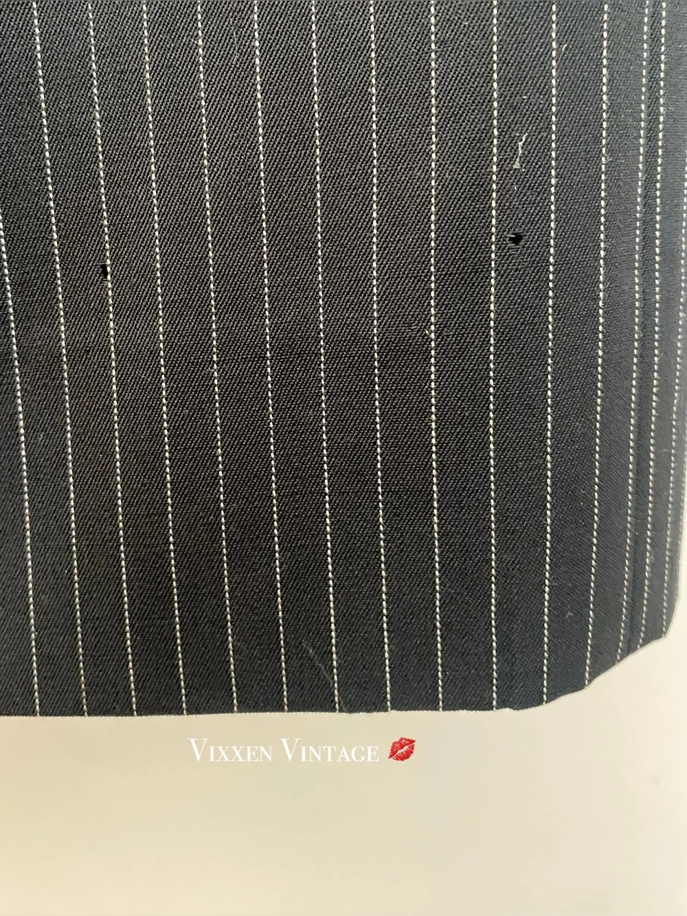 VINTAGE GUCCI ‘PINSTRIPE WOOL MOHAIR SUIT’ IN BLACK